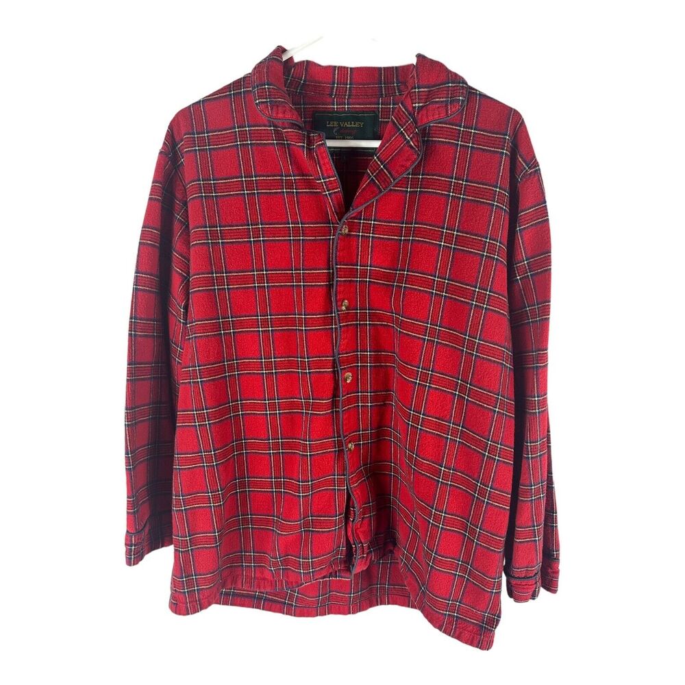 Plaid Flannel Irish Shirt Large Lee Valley Grandfather Men’s Size Large